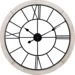 FirsTime & Co. 27 in. Timeworn Farmhouse Wall Clock with Whitewashed Wood Frame thumbnail 2