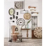 Infinity Instruments Metal Fusion 28 in. Round Metal Wall Clock - Black thumbnail 4