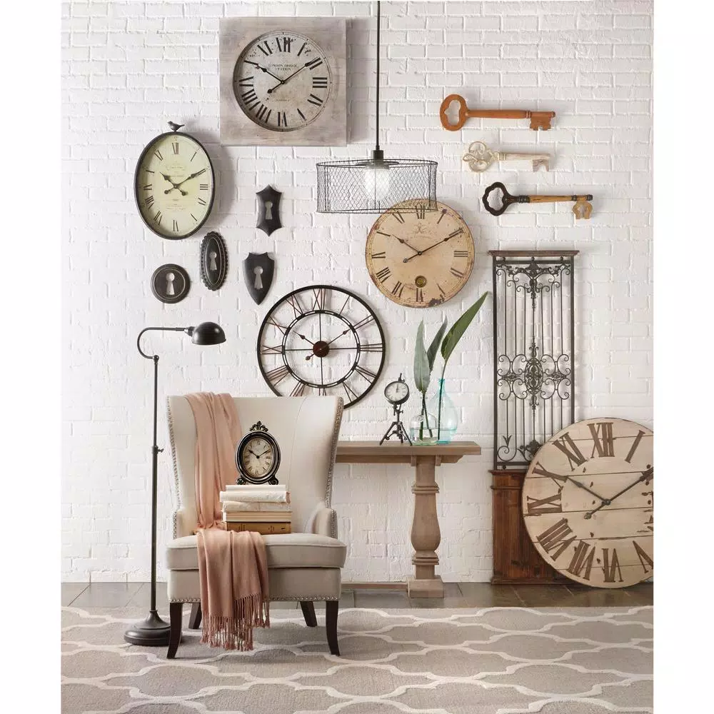 Infinity Instruments Metal Fusion 28 in. Round Metal Wall Clock - Black