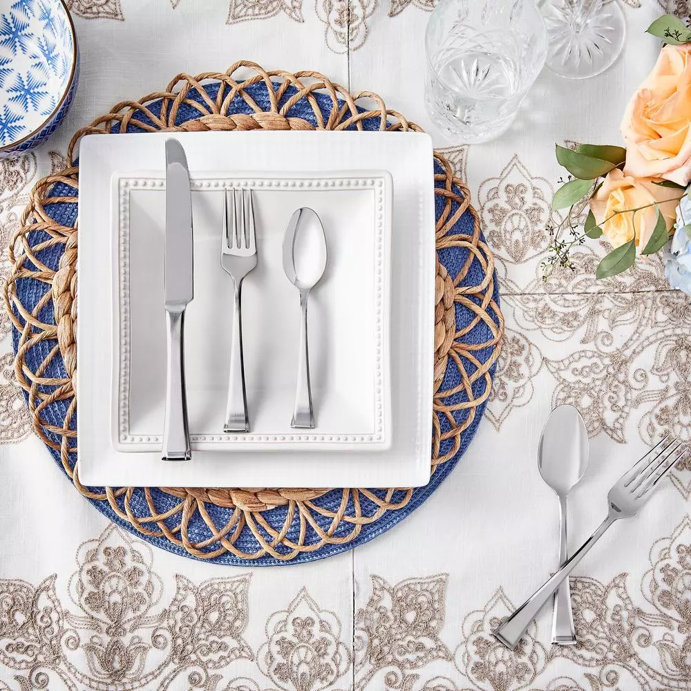 Hampton Signature Ainsleigh 20-Piece Satin Stainless Steel Flatware Set, Service for 4