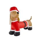 Airblown 4 ft. Inflatable Dachshund with Santa Outfit Airblown Holiday Decoration thumbnail 3
