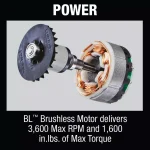 Makita 18V LXT Brushless 4-Speed Impact Driver Kit with ImpactXPS Socket Adapter and Bit Set thumbnail 12