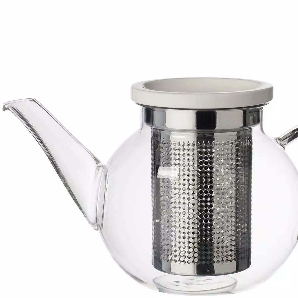 Villeroy & Boch Artesano Hot Beverages 2-Cup Double Walled Glass Teapot with Stainless Steel Strainer