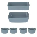 Mason Cash Classic 6-Piece Blue Stoneware Bakeware Set thumbnail 1
