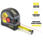 General Tools 2-in-1 Laser Tape Measure, 16 ft. Steel Tape & 50 ft. Laser Distance Measurer thumbnail 2