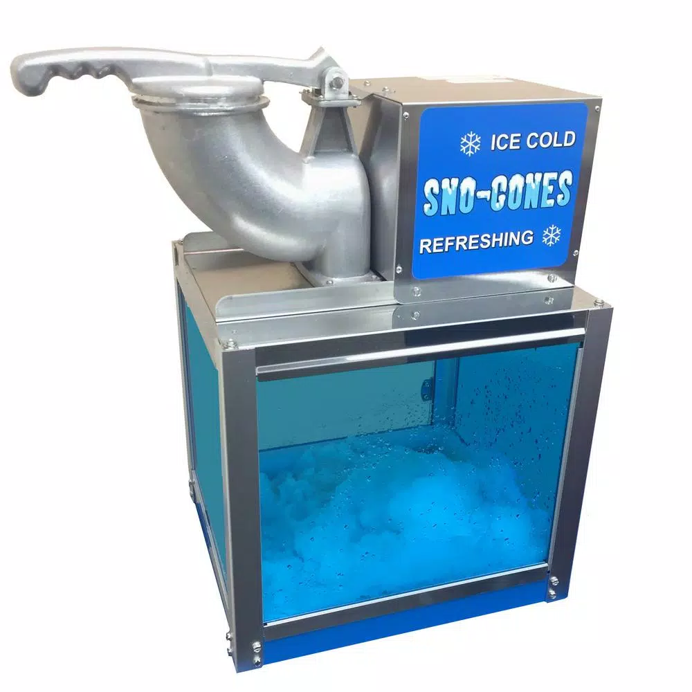 Paragon Arctic Blast Blue Stainless Steel Countertop Snow Cone Machine, 8000 oz Capacity