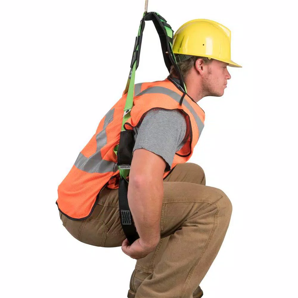WERNER UpGear H513002 Easy-Wear Safety Harness - Green, One Size
