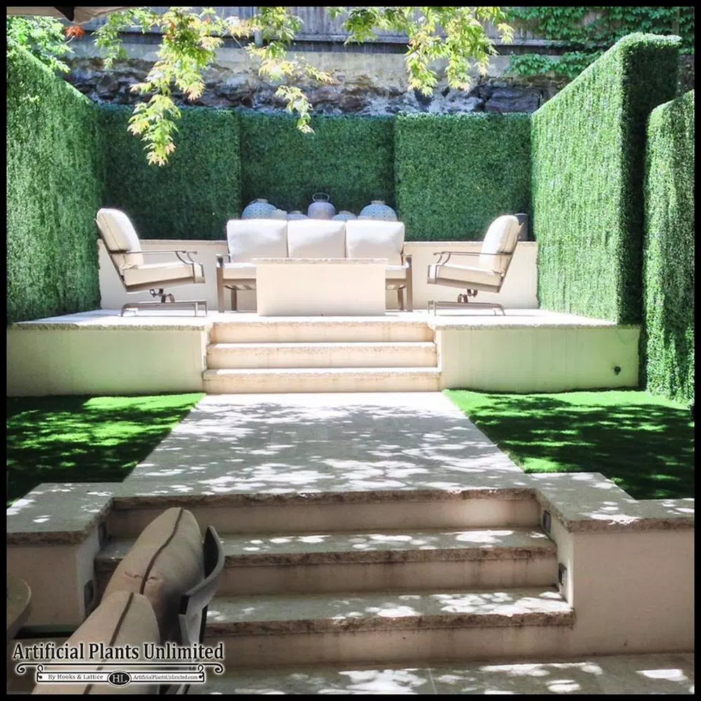 Ejoy Artificial Boxwood Hedge Greenery Panels, Dark Green, 20 in. x 20 in. (6-Piece Set)