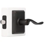 Schlage Accent Aged Bronze Privacy Door Lever with Addison Trim thumbnail 1