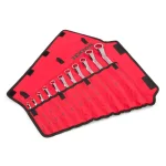 TEKTON 11-Piece Metric 45° Offset Box End Wrench Set with Roll-Up Pouch, 6-32 mm thumbnail 1