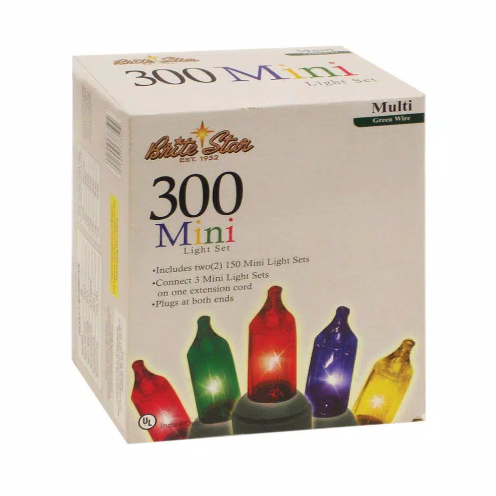 Brite Star 300-Light Multi-Color Incandescent String Light Set (Set of 2)