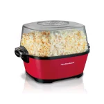 Hamilton Beach Hot Oil Popcorn Popper with Motorized Stirring Arm and Butter Well - Red thumbnail 1