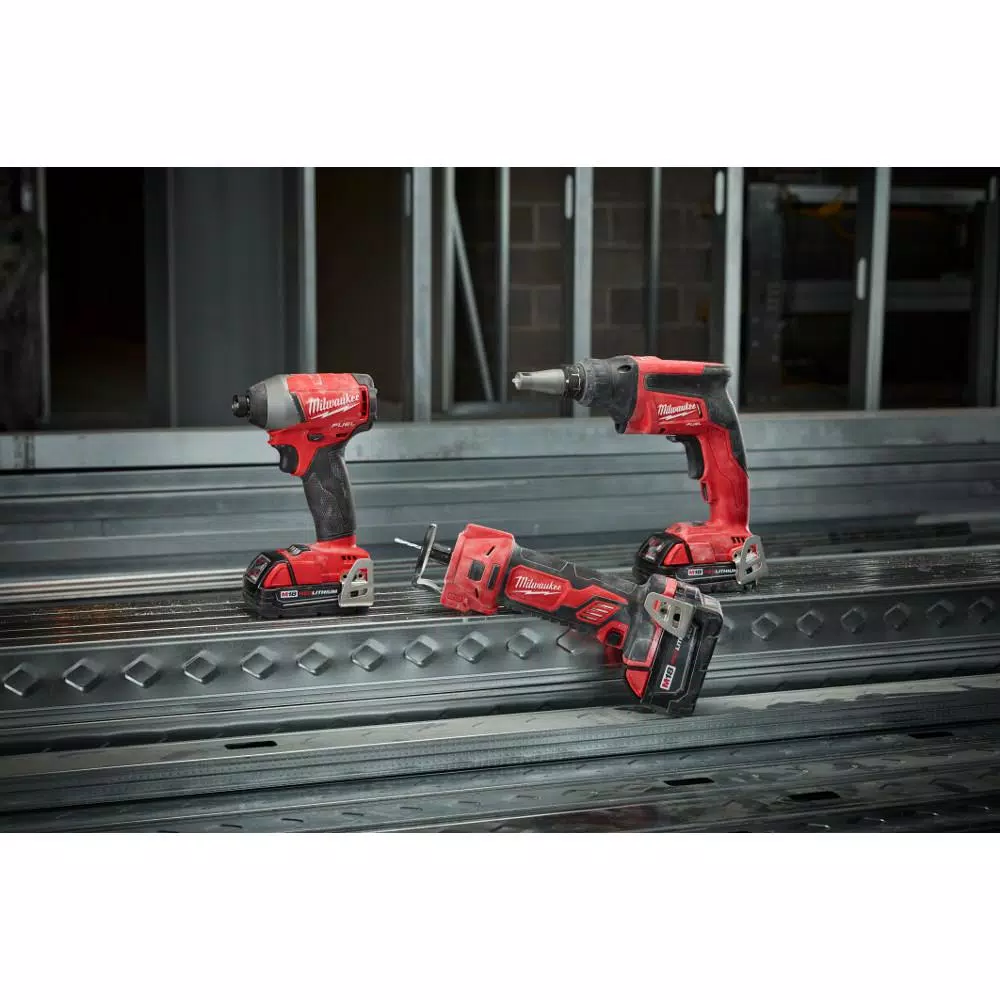 Milwaukee M18 FUEL 18V Brushless Cordless Drywall Screw Gun & M18 Cut Out Tool Kit
