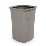 Toter Slimline 50 Gal. Graystone Square Heavy Duty Trash Can thumbnail 1