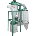 Grizzly Industrial 5 HP Cyclone Dust Collector with 55 Gal. Steel Drum and BIA Certified Cartridge Filter thumbnail 1