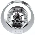 Heim Concept Rock and Roll Skeleton Mantle Clock - Stainless Steel Quartz Movement thumbnail 1