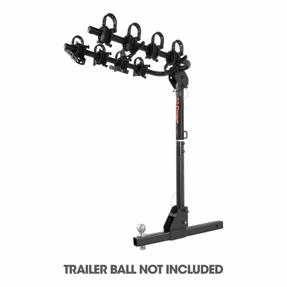 CURT Towable Extendable Hitch-Mounted Bike Rack, 2" Shank, 2,000 lbs. Capacity, 2 or 4 Bikes