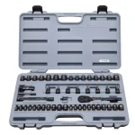 Stanley 50-Piece 3/8 in. Drive SAE and Metric Ratchet and Socket Set with Black Chrome Finish thumbnail 2