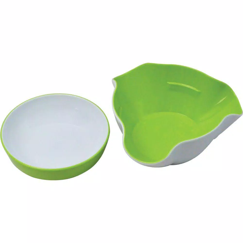Southern Homewares Double Dish Melamine Pedestal Serving Snack Bowl Set