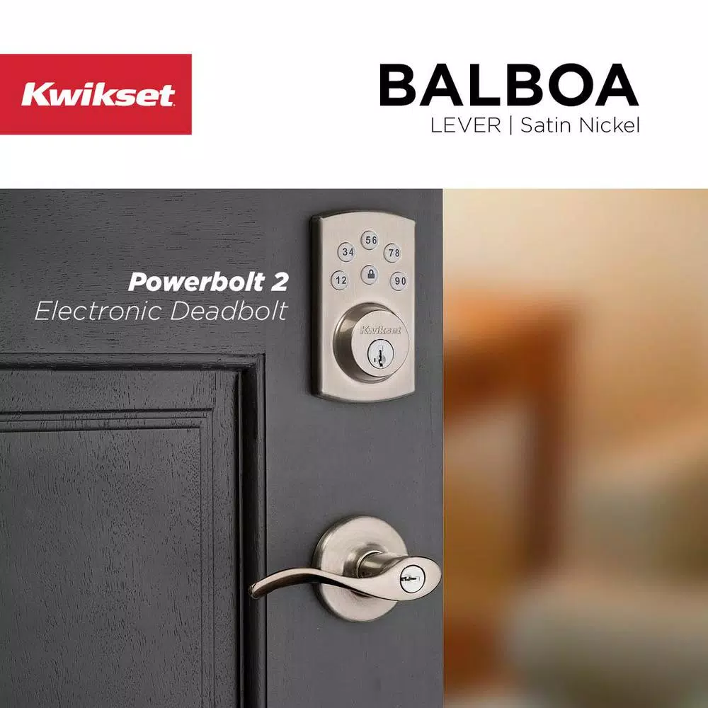 Kwikset Balboa Satin Nickel Exterior Entry Door Lever