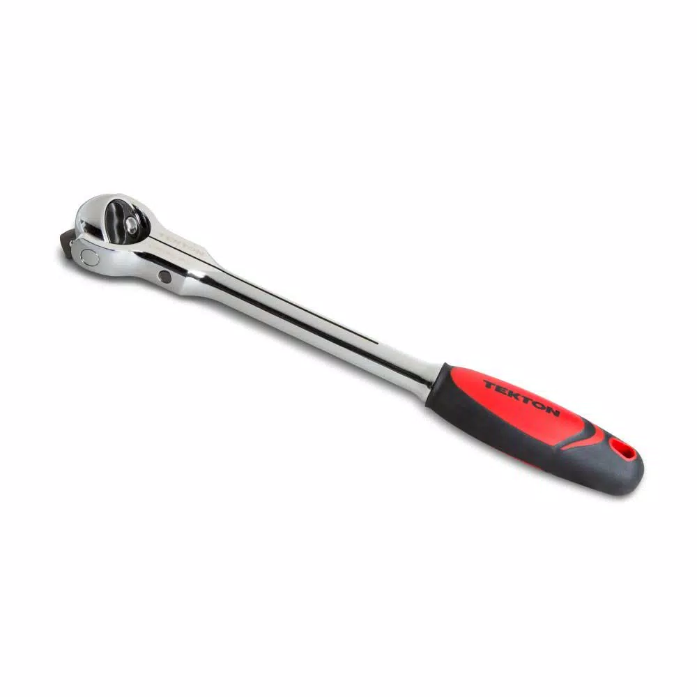 TEKTON 1/2 in. Drive 12 in. Swivel Head Ratchet, 72-Tooth