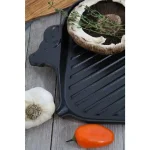 Chasseur French Enameled Cast Iron Cow Shaped Grill Pan, 8.75 in., Black thumbnail 3