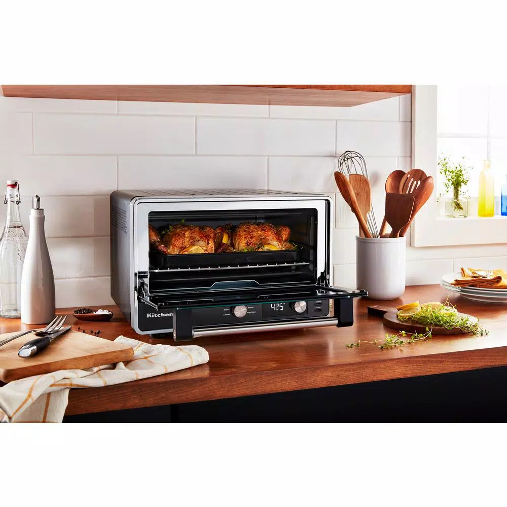 KitchenAid Matte Black Digital Countertop Oven with 9 Preset Functions