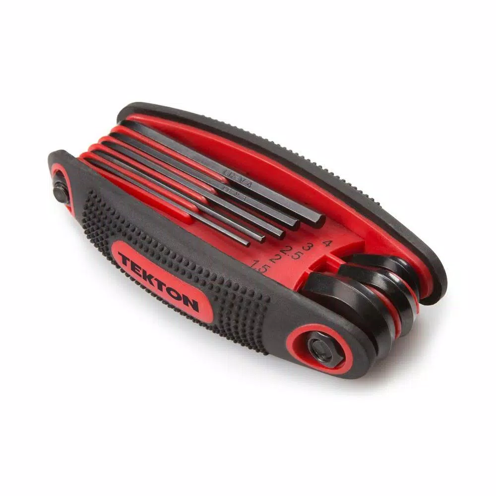 TEKTON 8-Piece Metric Folding Hex Key Wrench Set, 1.5-8 mm