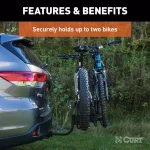 CURT 2-Bike Tray-Style Hitch-Mounted Bike Rack, 1-1/4" or 2" Receiver thumbnail 5