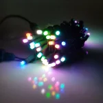 HOLIDYNAMICS HOLIDAY LIGHTING SOLUTIONS 50-Light RGB LED String Lights, 5 mm Frosted Bulbs, 4 in. Spacing, Green Cord thumbnail 8