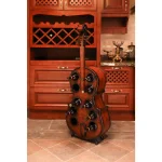 Vintiquewise Vintage Wooden Cello Shaped Wine Rack - 10 Bottle Floor Display thumbnail 6