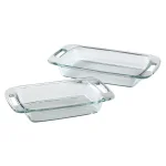 Pyrex Easy Grab Glass Bakeware Value Pack, 2-Piece Rectangular Baking Dish Set thumbnail 1