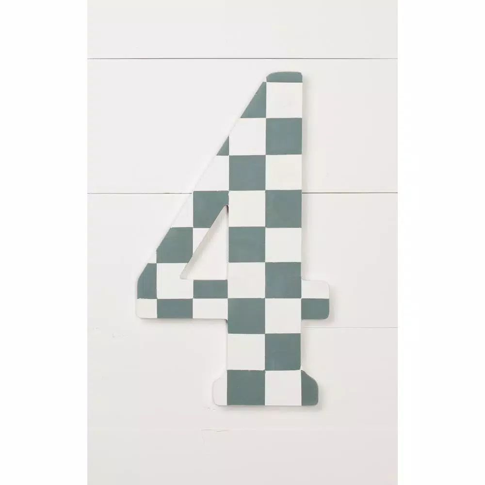 Jeff McWilliams Designs 18 in. Oversized Unfinished Wood Number 4 - Industrial Wall Decor