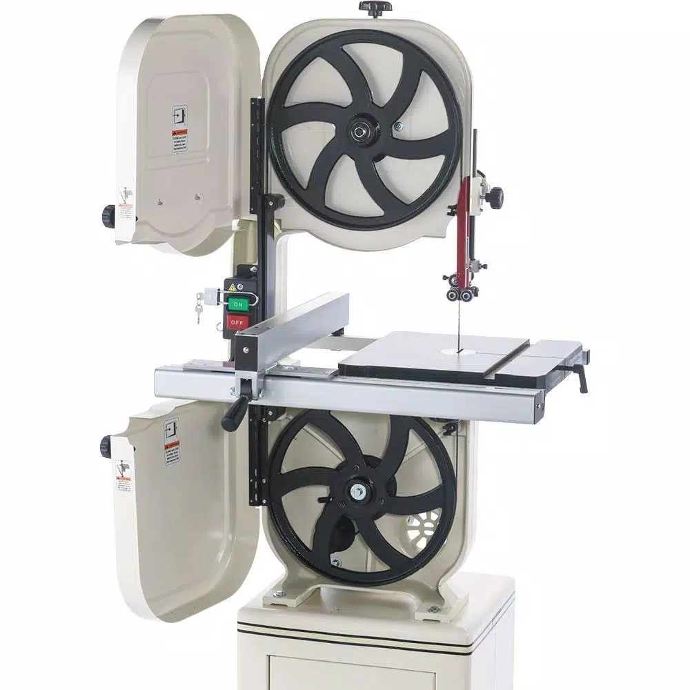 Shop Fox 14 in. 1 HP Vertical Band Saw with Cast-Iron Table and Enclosed Cabinet Stand