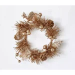 WORTH IMPORTS 3.25" Glitter Champagne Christmas Candle Rings, Set of 4 thumbnail 1
