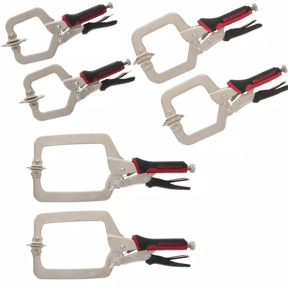 Milescraft Face Clamp Starter Bundle, 6-Piece Set for Pocket Hole Joinery