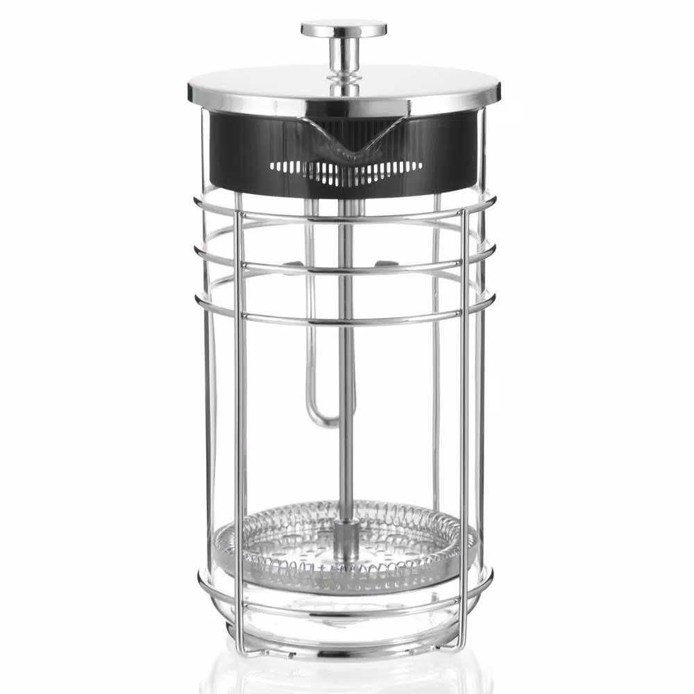 GROSCHE Madrid 3-Cup French Press Coffee and Tea Maker, Chrome Housing with Borosilicate Glass