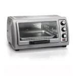 Hamilton Beach Easy Reach 1400W 6-Slice Toaster Oven with Roll Top Door, Silver thumbnail 1