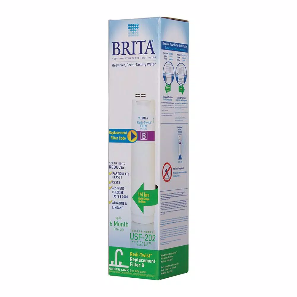 Brita Redi-Twist Under Sink Replacement Water Filter Cartridge