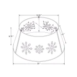 Glitzhome 21.65 in. Snowflake Diecut Metal Tree Collar with Light String thumbnail 7