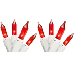 Unbranded Brite Star Professional Series 100-Light Red Mini Light Set with White Wire (Set of 2) thumbnail 1