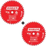 Diablo 7-1/4 in. x 40-Tooth Finish Saw Blade, 2-Pack thumbnail 1
