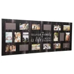 Pinnacle Gallery Solutions Black Wood Collage Picture Frame, 18 Photo Openings, 4 x 6 in. thumbnail 1