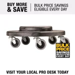 Rubbermaid Commercial Products Rubbermaid Commercial BRUTE Trash Can Dolly, Heavy-Duty with 5 Casters thumbnail 7