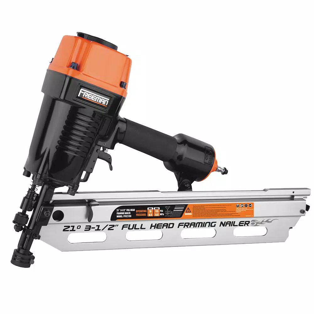 Freeman 4-Piece Pneumatic Framing and Finish Nailer Combo Kit with Canvas Bag and Fasteners