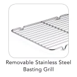Tramontina Gourmet Prima 10 Qt. Stainless Steel Roasting Pan with Basting Rack thumbnail 4