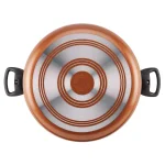 Farberware 10.5 qt. Aluminum Nonstick Stock Pot with Glass Lid, Copper thumbnail 3