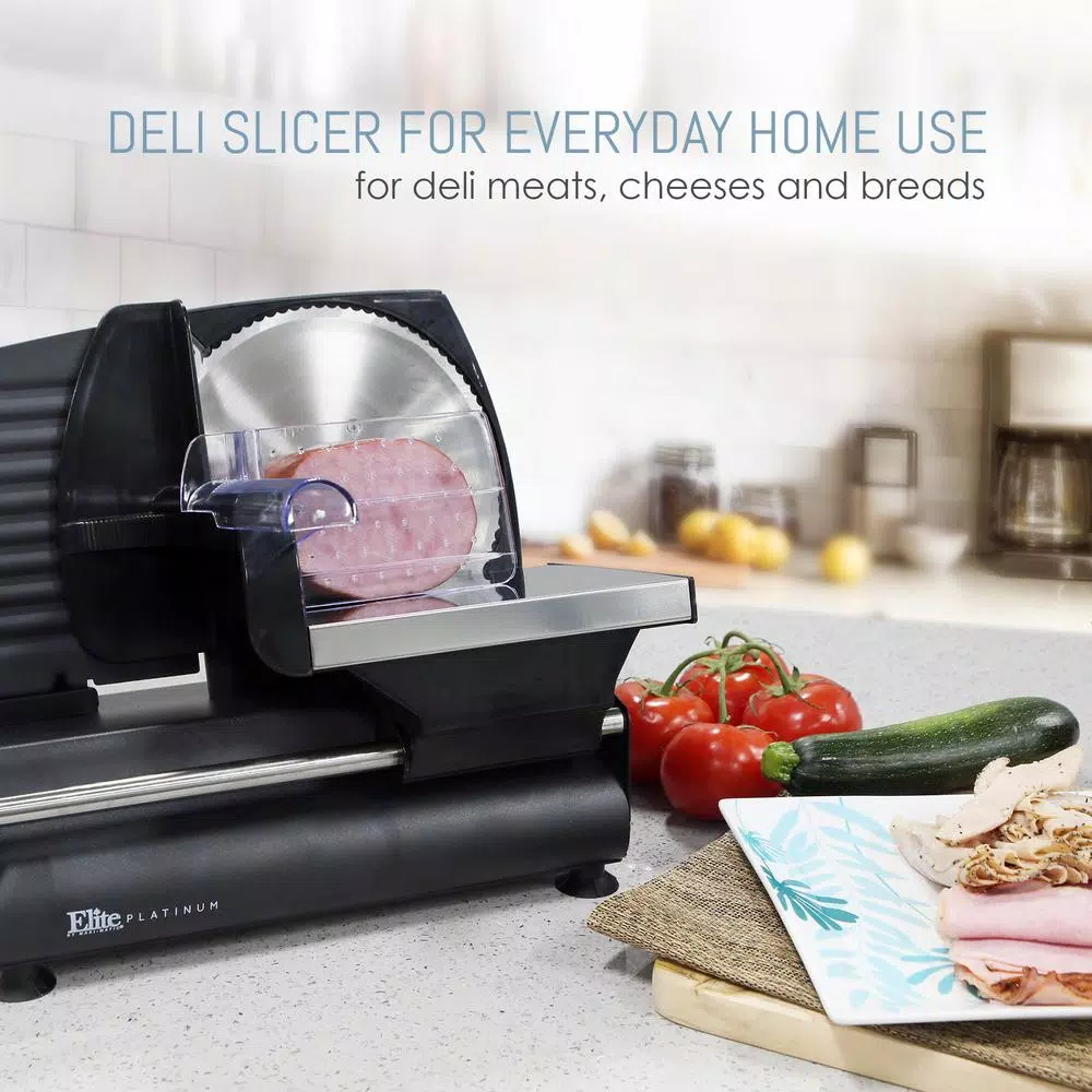 Elite Classic Electric Food Slicer, 7.5 in. Stainless Steel Blade, 180W