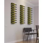 Epicureanist 9-Bottle Stainless Metal Wall-Mount Wine Rack thumbnail 3