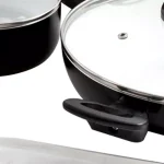 Oster Herstal 11-Piece Aluminum Ceramic Nonstick Cookware Set, Black thumbnail 2